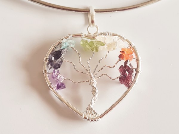 pendentif arbre de vie 7 chakras